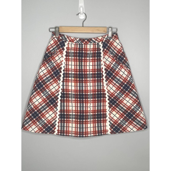 None Dresses & Skirts - Haymaker 1960s Madras Plaid Cotton Skirt / Women’s Size 8